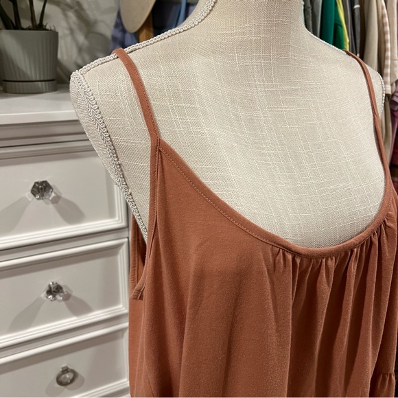 Z Supply | Terracotta Tiered Babydoll Tank Top Dress size XL NWT - Picture 3 of 12